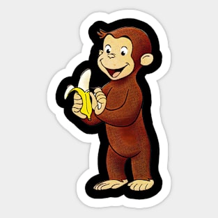 Curious George happy Sticker